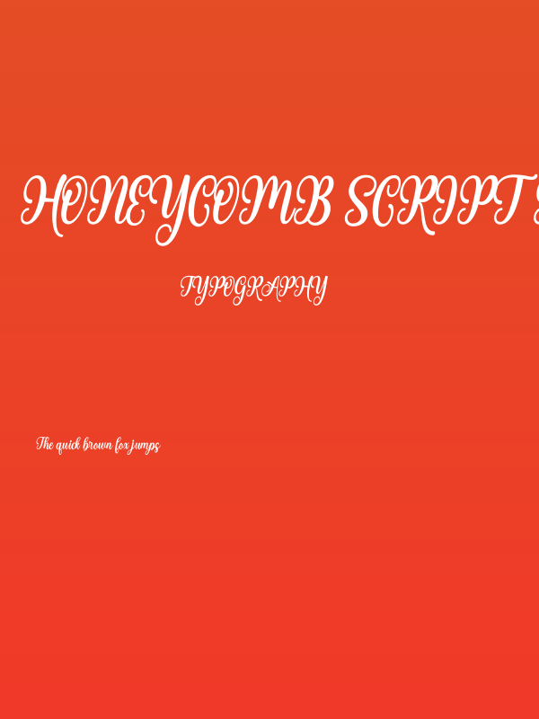 Honeycomb Script PERSONAL USE Regular Poster