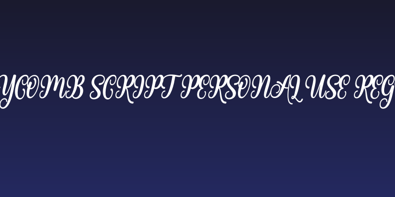 Honeycomb Script PERSONAL USE Regular Social Header
