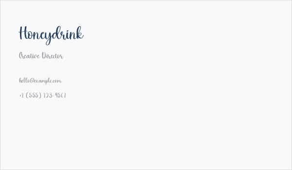 Honeydrink Business Card