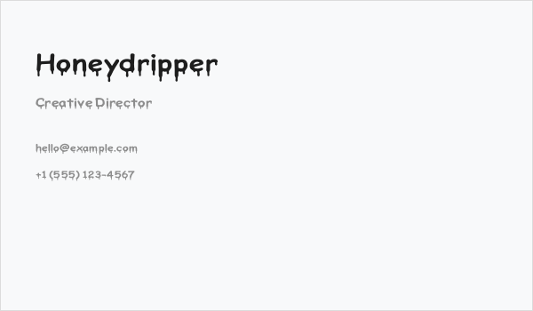 Honeydripper Business Card