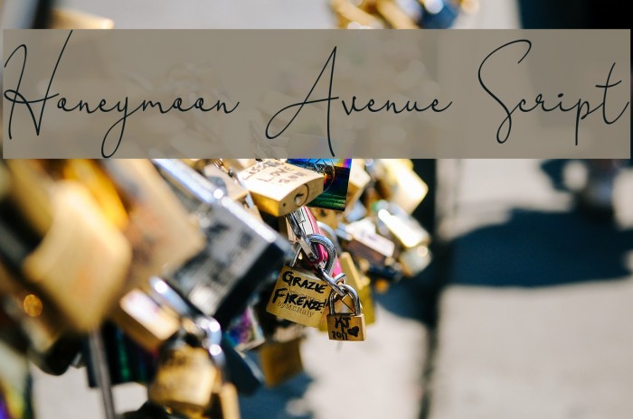 Honeymoon Avenue Script Font examples