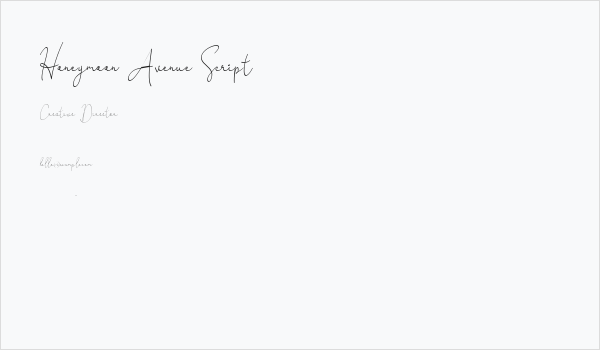 Honeymoon Avenue Script Business Card