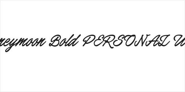 Honeymoon Bold PERSONAL USE Logo