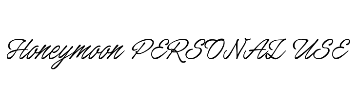 Honeymoon PERSONAL USE Font