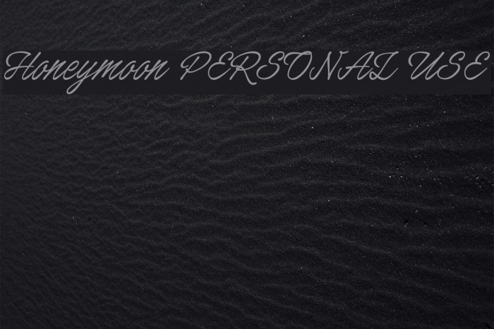 Honeymoon PERSONAL USE 字体 examples