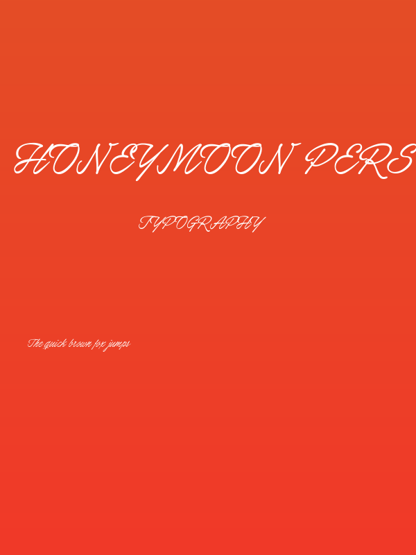 Honeymoon PERSONAL USE Poster