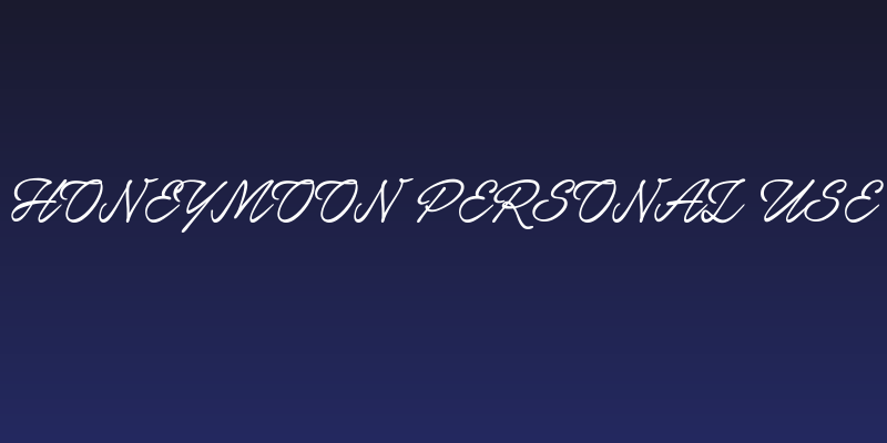 Honeymoon PERSONAL USE Social Header