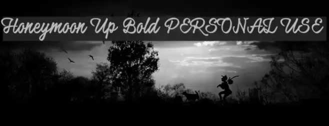 Honeymoon Up Bold PERSONAL USE Font examples