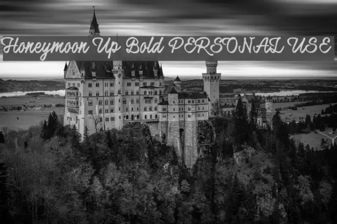 Honeymoon Up Bold PERSONAL USE Font examples