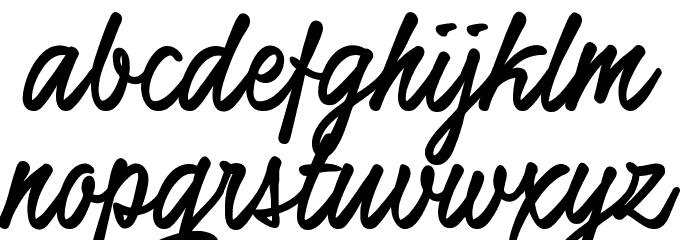 Honeymoon Up Bold PERSONAL USE Font LOWERCASE