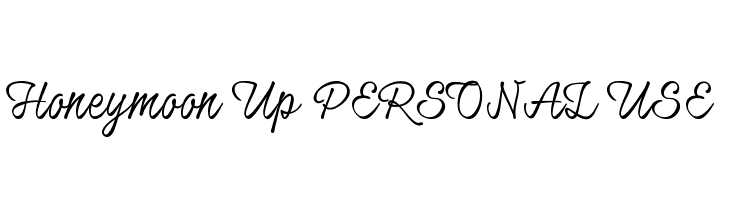 Honeymoon Up PERSONAL USE  font caratteri gratis