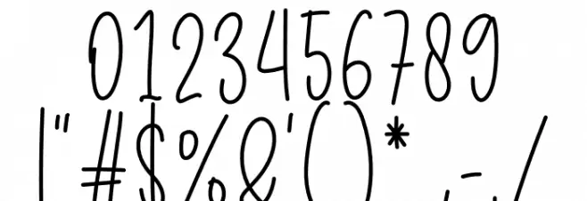 Honeymoon Vacation フォント その他の文字