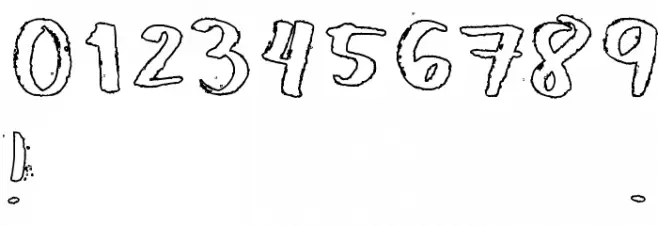 Honeytone Hollow Font OTHER CHARS