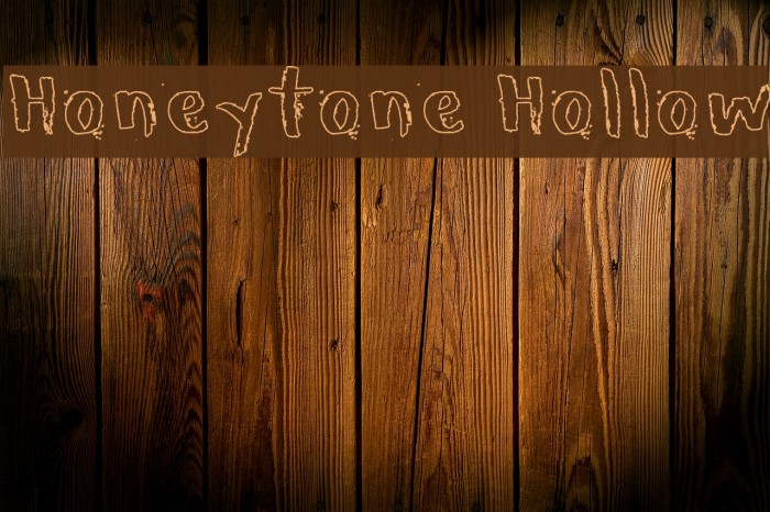 Honeytone Hollow Caratteri examples