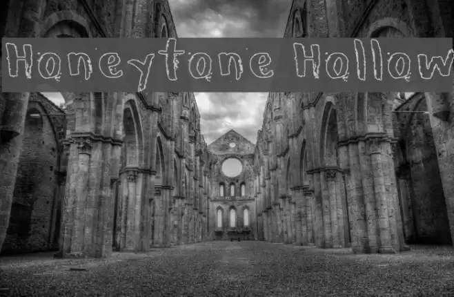 Honeytone Hollow Font examples