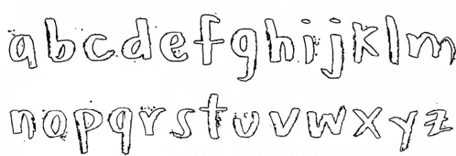 Honeytone Hollow Schriftart Kleinbuchstaben