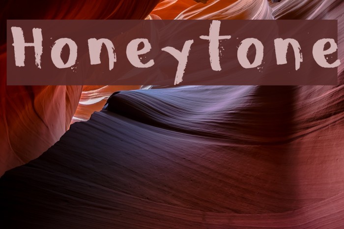 Honeytone Font examples