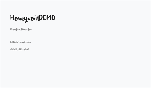 HoneyvoidDEMO Business Card