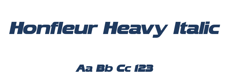 Honfleur Heavy Italic Font Preview