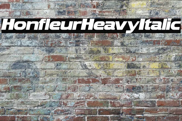 Honfleur Heavy Italic Example 1