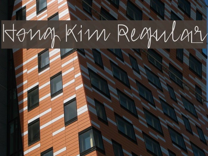 Hong Kim Regular Font examples