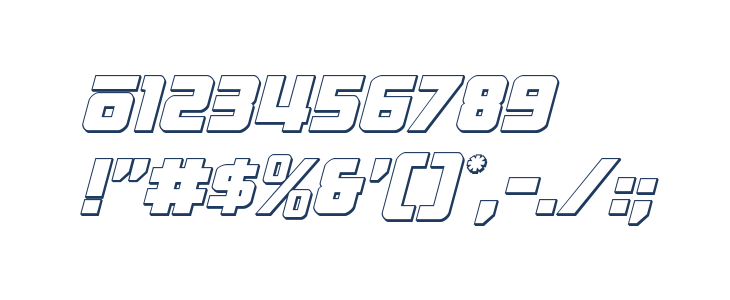 Hong Kong Hustle 3D Italic Italic Other Characters