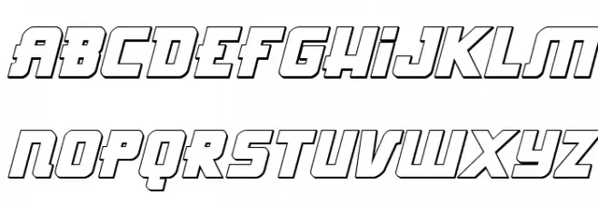 Hong Kong Hustle 3D Italic Italic Schriftart Groß