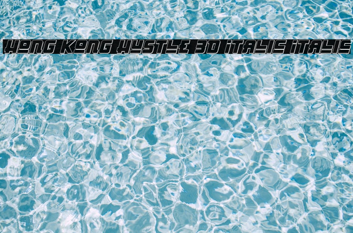 Hong Kong Hustle 3D Italic Italic Example 1
