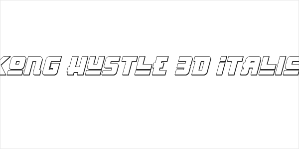 Hong Kong Hustle 3D Italic Italic Logo