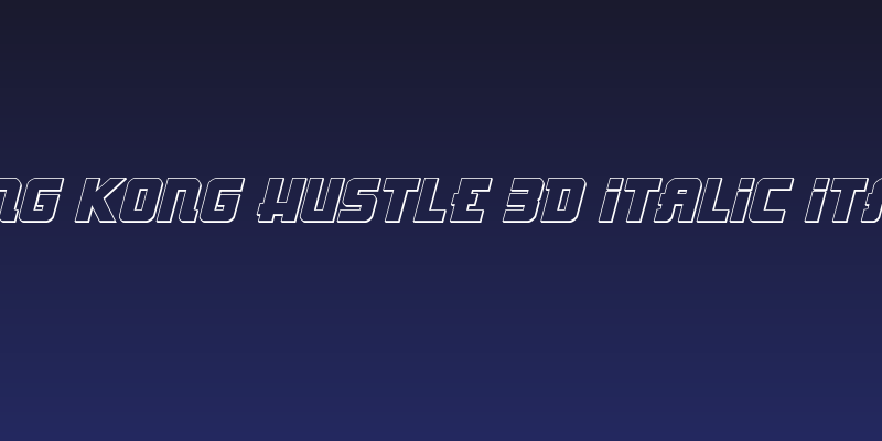 Hong Kong Hustle 3D Italic Italic Social Header