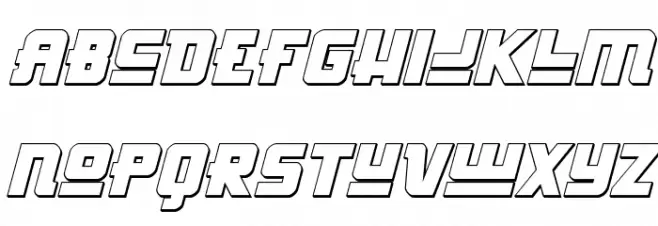 Hong Kong Hustle 3D Italic Italic Font LOWERCASE