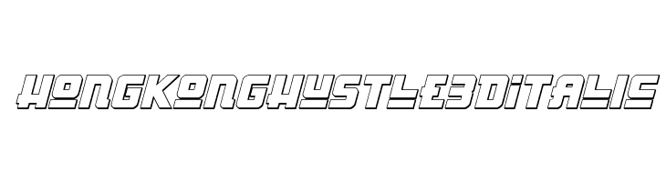 Hong Kong Hustle 3D Italic  Free Fonts Download