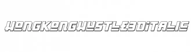 Hong Kong Hustle 3D Italic  baixar fontes gratis