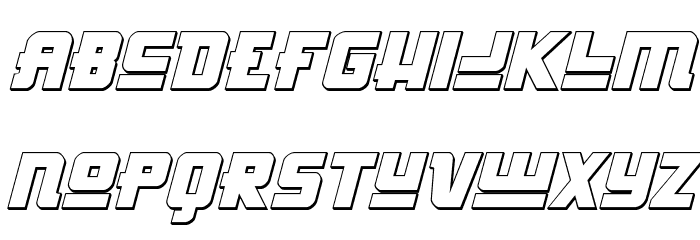 Hong Kong Hustle 3D Italic Font LOWERCASE