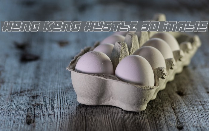 Hong Kong Hustle 3D Italic Font examples