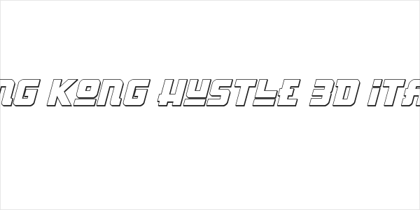 Hong Kong Hustle 3D Italic Logo