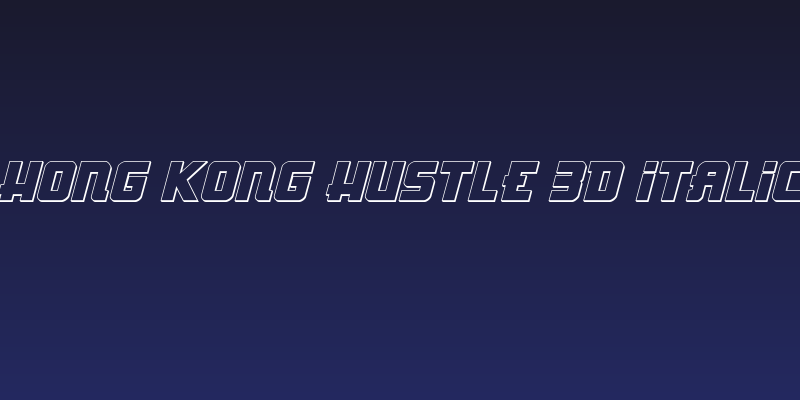 Hong Kong Hustle 3D Italic Social Header