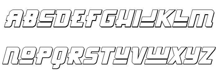 Hong Kong Hustle 3D Italic Font LOWERCASE