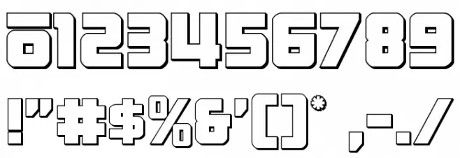 Hong Kong Hustle 3D Regular Font OTHER CHARS