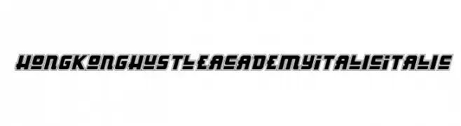Hong Kong Hustle Academy Italic Italic  les polices de caractères gratuit tlcharger