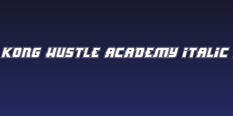 Hong Kong Hustle Academy Italic Italic Social Header