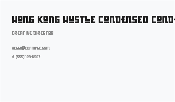 Hong Kong Hustle Condensed Condensed Business Card