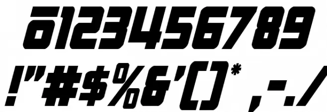 Hong Kong Hustle Condensed Ital Condensed Italic Font OTHER CHARS