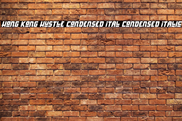 Hong Kong Hustle Condensed Ital Condensed Italic Example 1