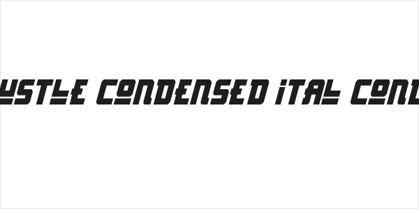 Hong Kong Hustle Condensed Ital Condensed Italic Logo