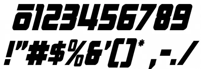 Hong Kong Hustle Condensed Italic Font OTHER CHARS