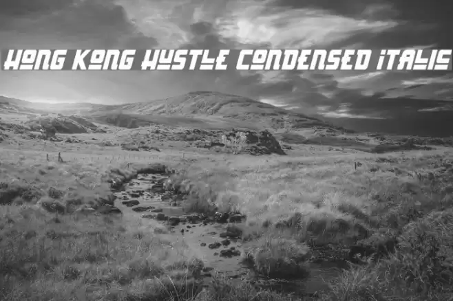Hong Kong Hustle Condensed Italic Font examples