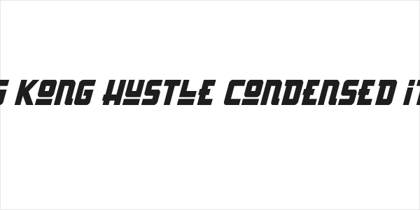 Hong Kong Hustle Condensed Italic Logo