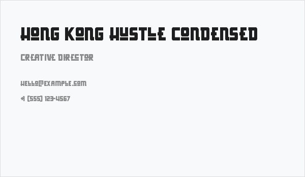 Hong Kong Hustle Condensed Business Card