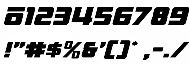 Hong Kong Hustle Expanded Itali Expanded Italic Font OTHER CHARS